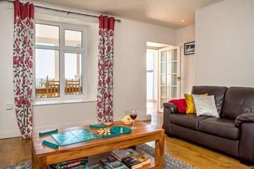 The sitting-room is light and airy.