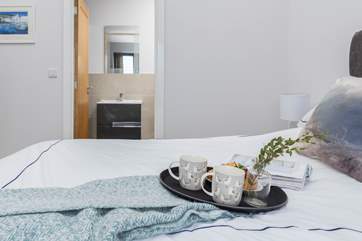 Peeking into the en suite for bedroom two.