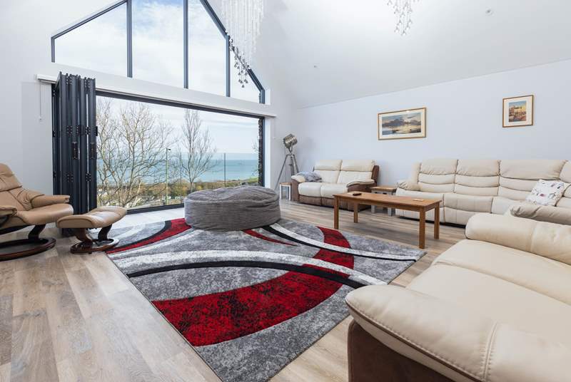 The living area is a super place to relax and unwind in, whilst soaking up the views.
