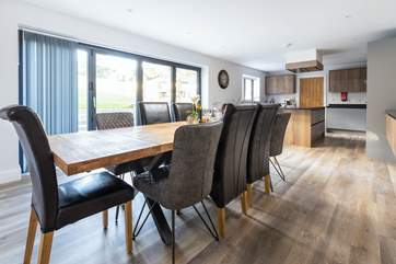 Enjoying that special meal is a pleasure at this stunning dining-table.