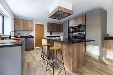 The brand new kitchen is fitted and equipped to the highest of standards. Chef will be very impressed.
