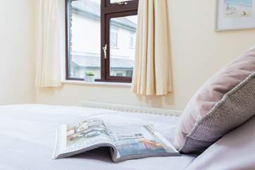 The single room is comfy and light.