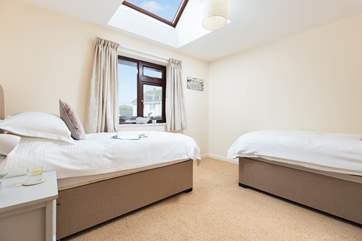 The twin room is great for both adults and children. Please note, extra hanging space and certain items of furniture are to follow.