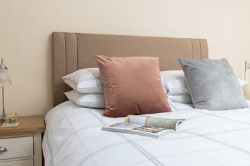 Lovely fabrics and touches throughout.