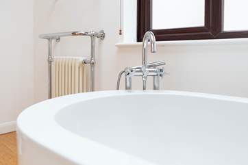 The glorious roll-top bath is the perfect way to soak away the day.