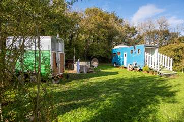 Your unique abode has extra quirky charm with your shower in Bertha, the residing horse trailer.