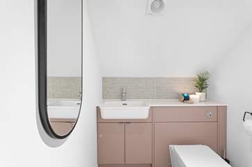 The cloakroom on the landing between bedroom two and three.