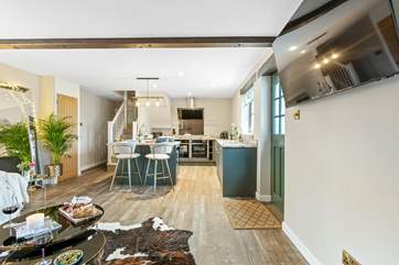 Looking from the sitting-area to the kitchen.