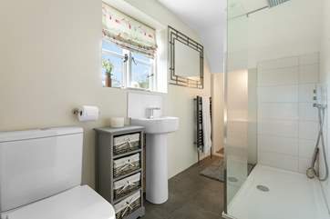 The family bathroom also has a large rainfall shower.