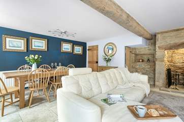 The sitting/dining-room has some gorgeous features.