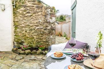 The pretty courtyard is the perfect place for morning coffee and al fresco dining.