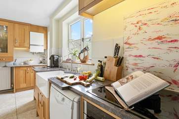 The galley kitchen has everything you'll need to cook up a holiday feast.