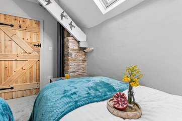 The characterful twin bedroom.