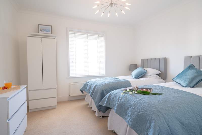Bedroom two is lovely with a 'zip and link' bed offering the flexibility of either a super-king or twin beds.