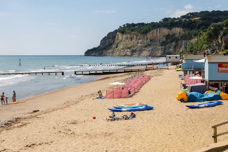 Shanklin beach is known for its wonderful stretch of sand.