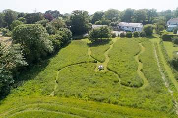 Orchard Cottage on the right shares this lovely site with Bramley Cottage.