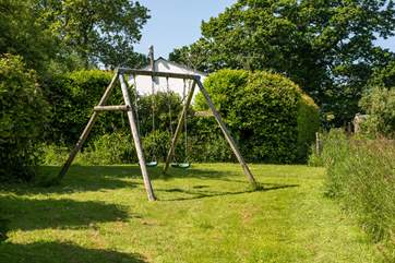 The children will love the swing set.