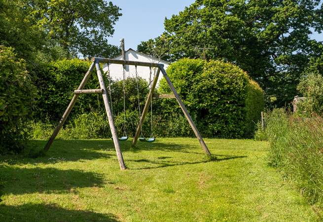 The children will love the swing set.