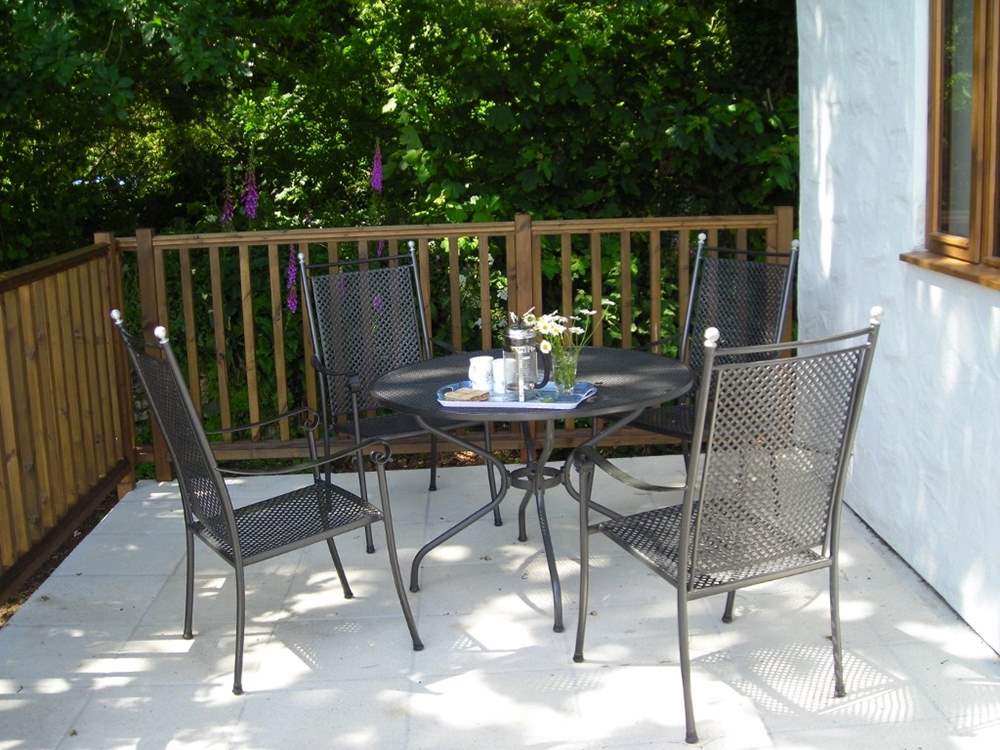 Your private decking has views over the fields.