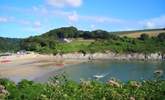 Sandy Maenporth is accessed via a footpath and takes about 40 minutes - there is a beach cafe and the Cove Restaurant.  - Thumbnail Image