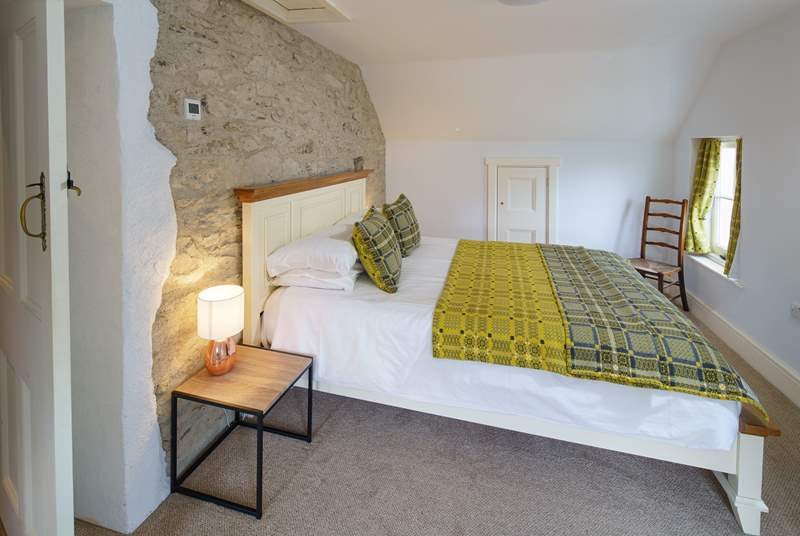 Second, stylish double room with king size bed on the first floor. Bedroom 3 with gorgeous Melin Tregwynt Welsh furnishings. 