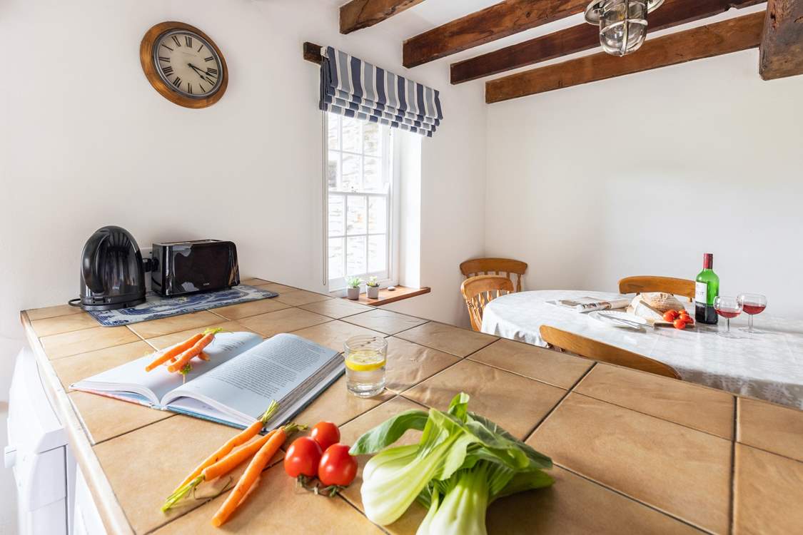 Sit and chat with the chef in the sociable kitchen/diner.