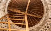 Looking up inside the Dovecote roof. - Thumbnail Image