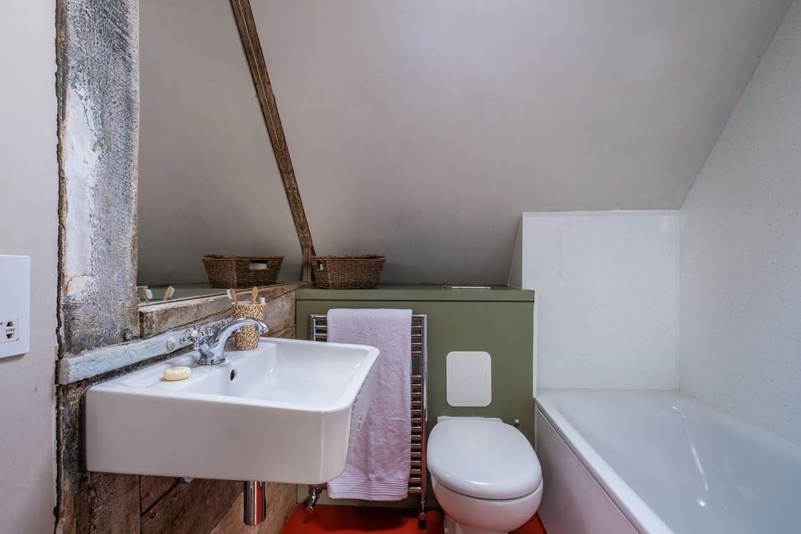 Enjoy a soak in the bath, there is a shower too.