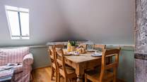 Plenty of space around the table for entertaining family and friends.