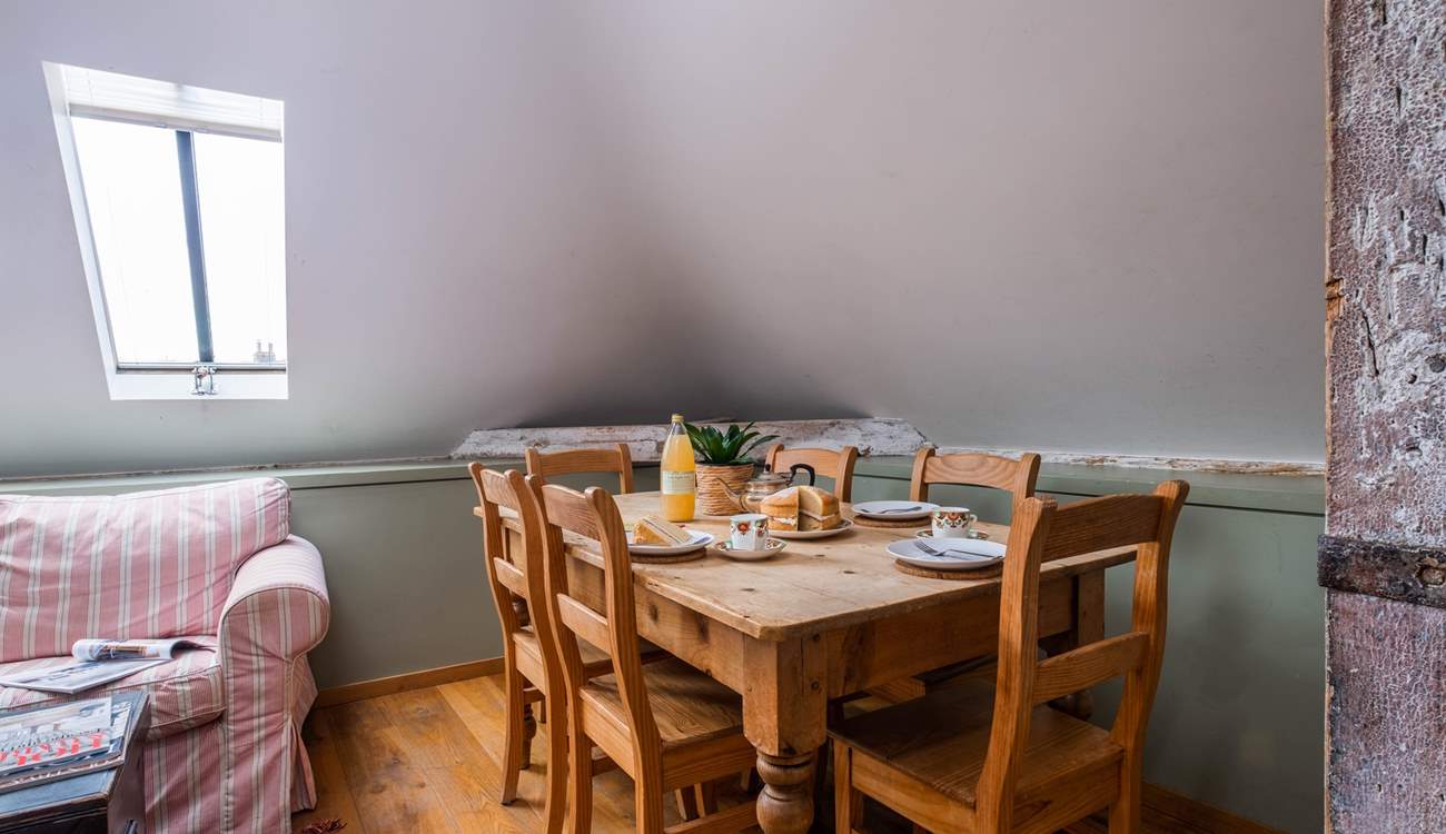 Plenty of space around the table for entertaining family and friends.