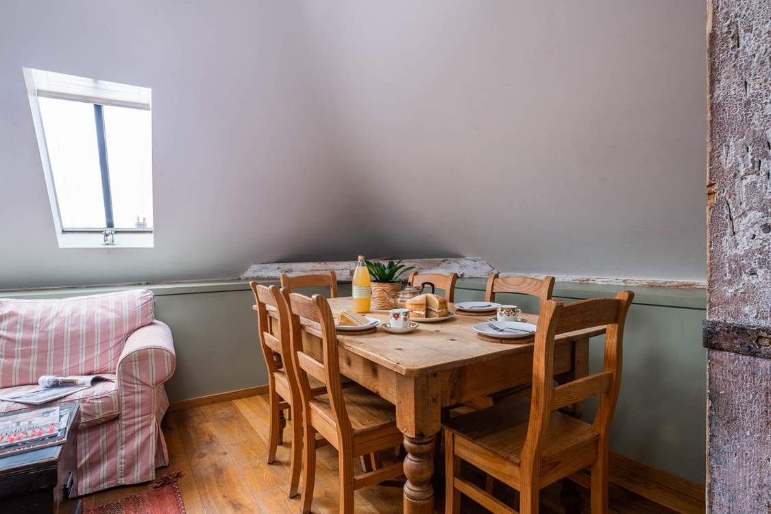 Plenty of space around the table for entertaining family and friends.