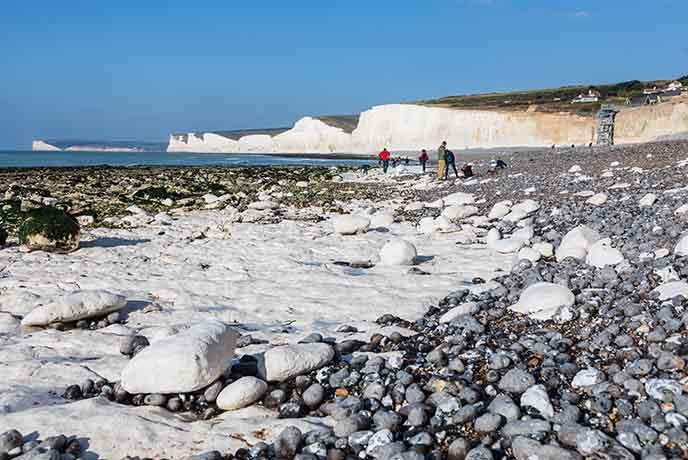 Birling Gap with a view of Seven Sisters in the distance.