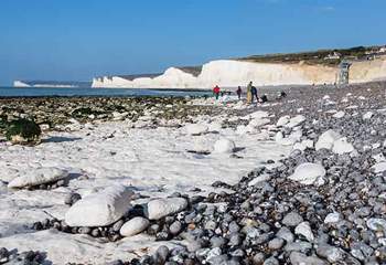 Birling Gap with a view of Seven Sisters in the distance.