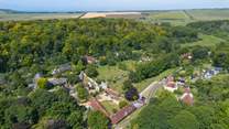 Another areal view of this beautiful village.
