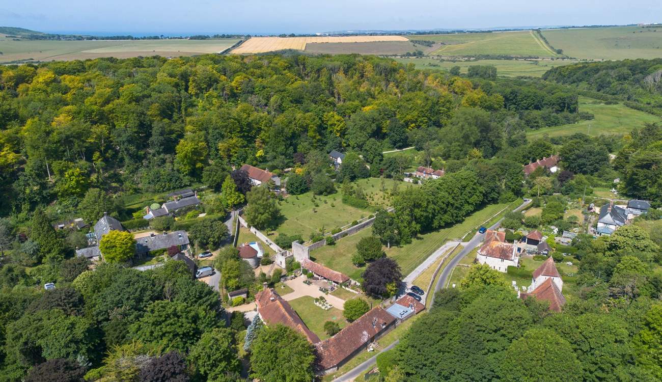 Another areal view of this beautiful village.