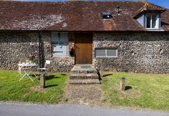 Steps leading to the front door.
