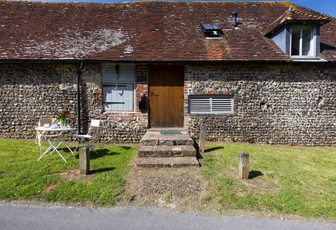 Steps leading to the front door.