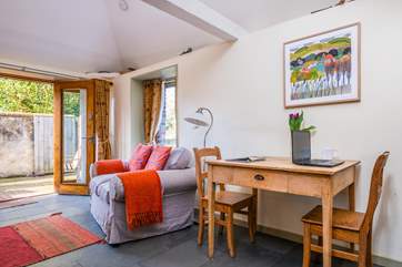 The perfect spot to write a holiday postcard, or perhaps catch up on a work email.