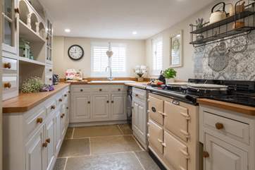 The traditional kitchen with the advantage of an Aga.