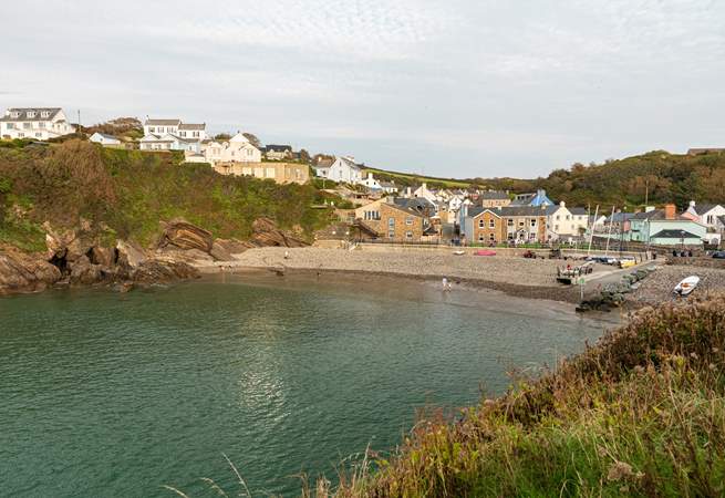 Little Haven is a sheltered sandy cove.