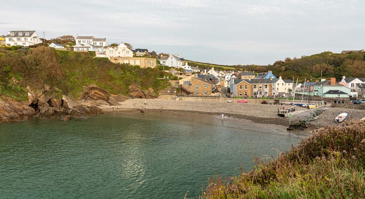 Little Haven is a sheltered sandy cove.