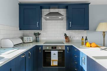 The small but perfectly formed kitchen has everything you will need.