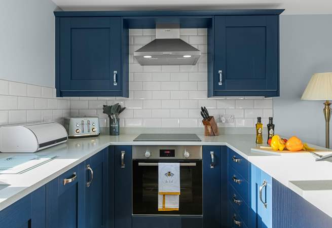 The small but perfectly formed kitchen has everything you will need.