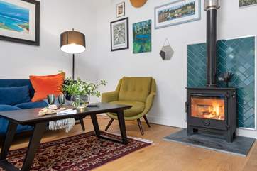 Cosy up by the fire.