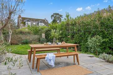 Relax in the garden on a warm day.