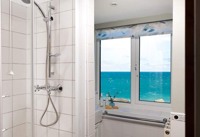 The en suite Shower-room for bedroom five with more of that view.