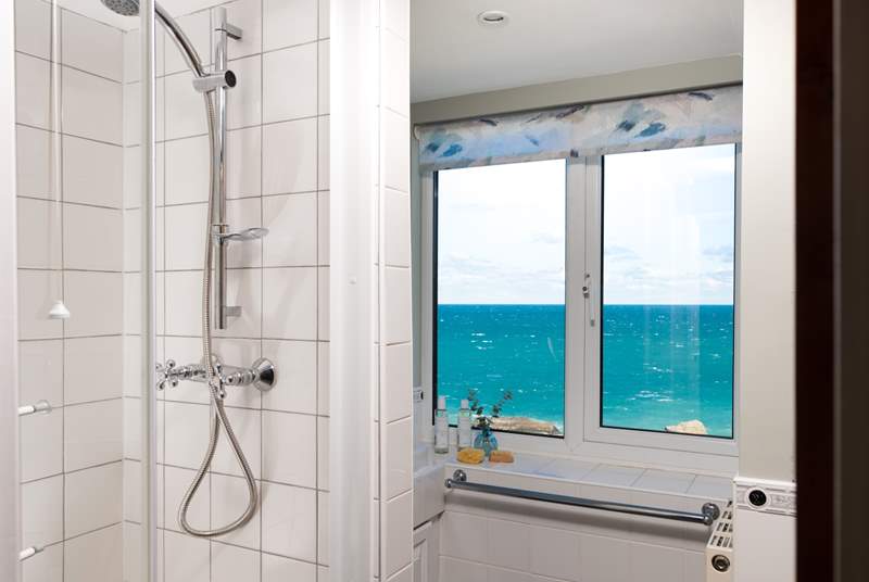 The en suite Shower-room for bedroom five with more of that view.