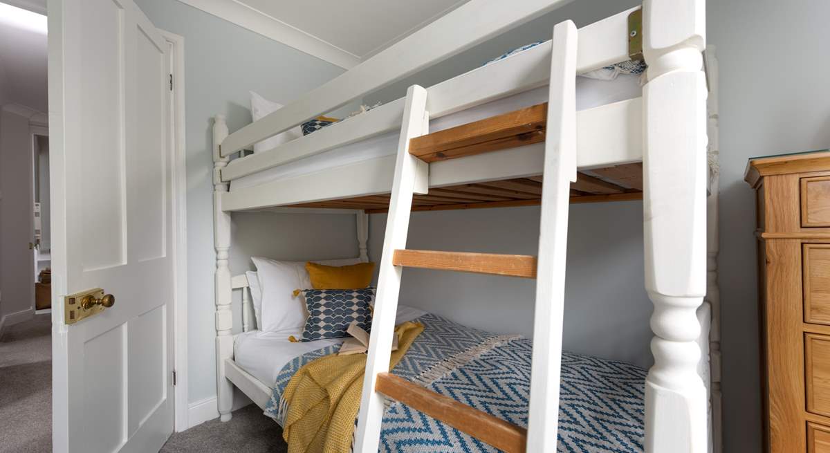 Younger guests will adore the bunk beds.