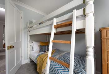 Younger guests will adore the bunk beds.