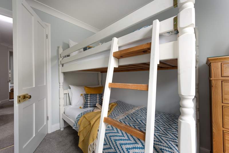 Younger guests will adore the bunk beds.